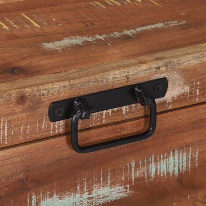 Opbergkisten 60X30X30Cm En Metaal 60 x 30 x 30 cm Massief gerecycled hout