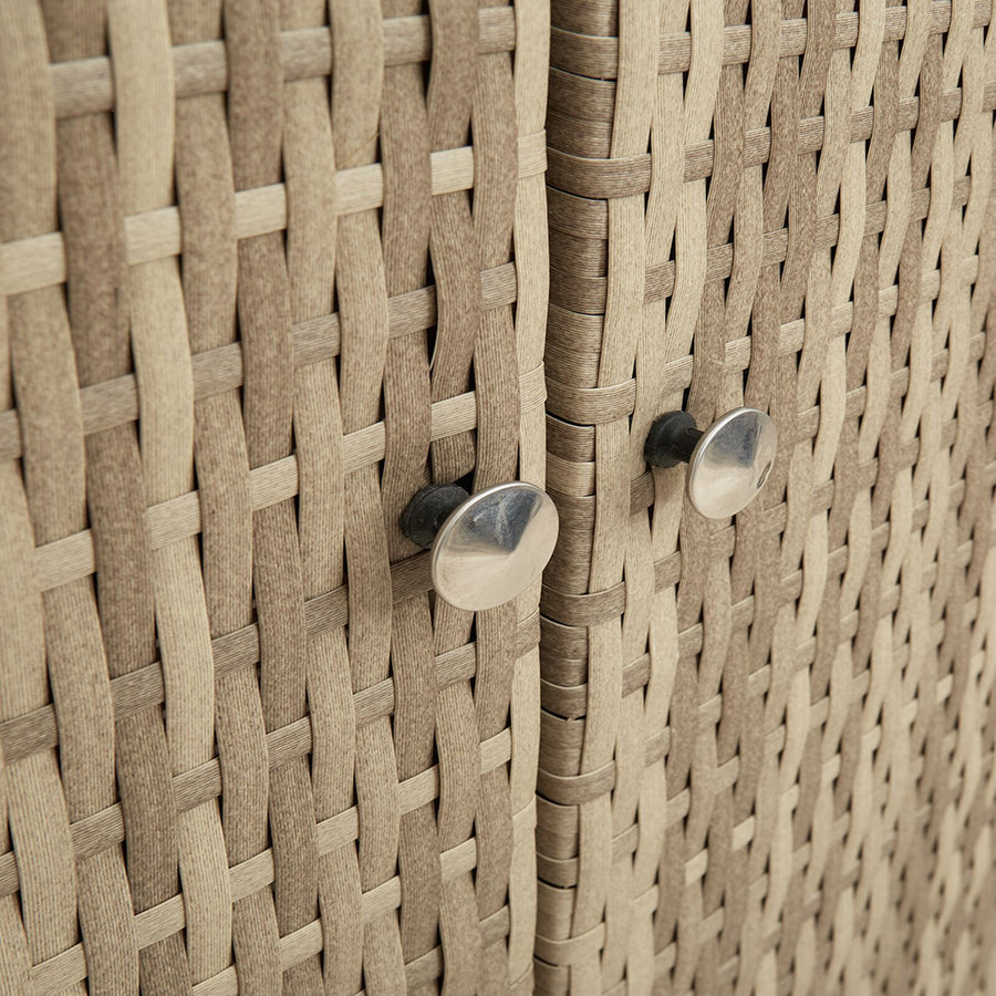 Opbergkast 100X36X102 Cm Rattan Beige