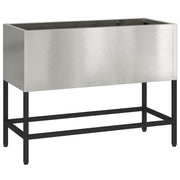 Raised Garden Planter Silver 60 x 26 x 45 cm Stainless Steel