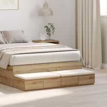 Bedlades 120X36,5X16,5 Cm Bewerkt Hout Artisan eiken 120 x 36.5 x 16.5 cm