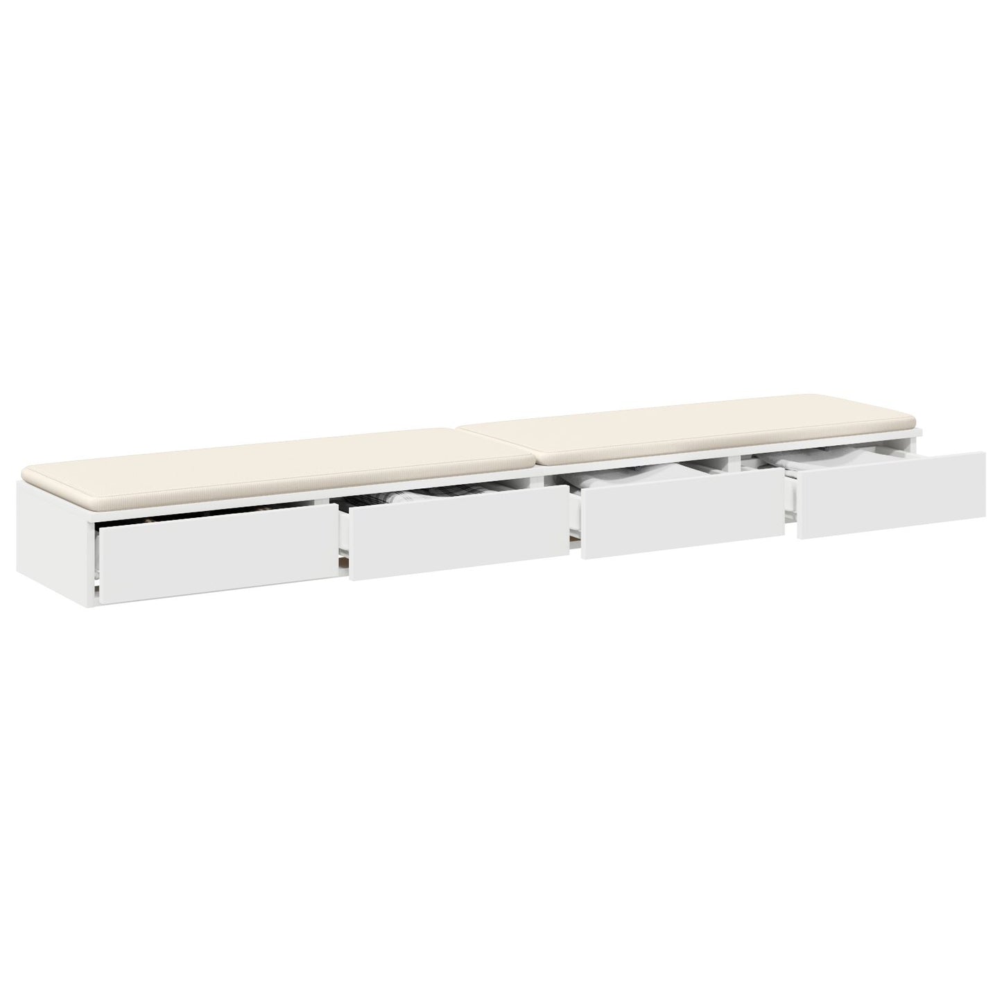 Bedladen 200X36,5X16,5 Cm Geengineerd Hout Wit 200 x 36.5 x 16.5 cm