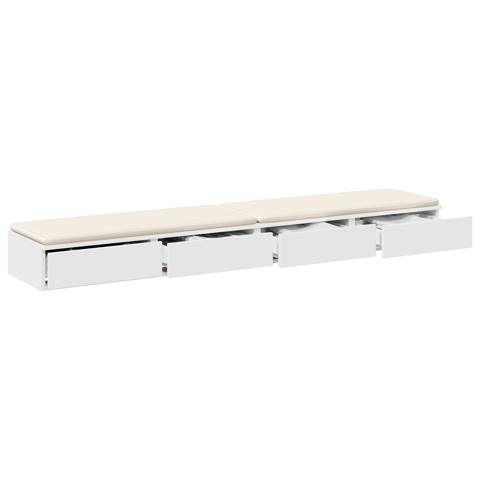 Bedladen 200X36,5X16,5 Cm Geengineerd Hout Wit 200 x 36.5 x 16.5 cm