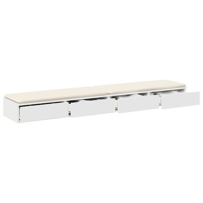 Bedladen 200X36,5X16,5 Cm Geengineerd Hout Wit 200 x 36.5 x 16.5 cm