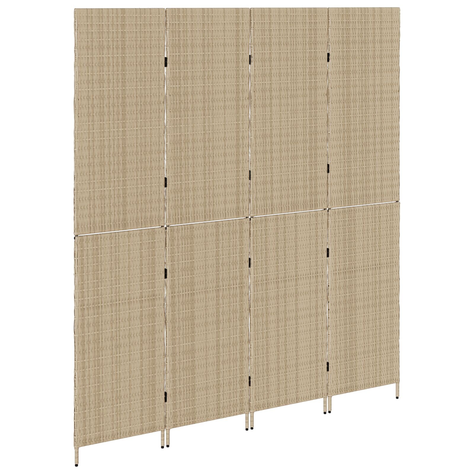 Room Dividers Hout, Stof , Hoog Opvouwbaar 200 cm Beige 4 panelen