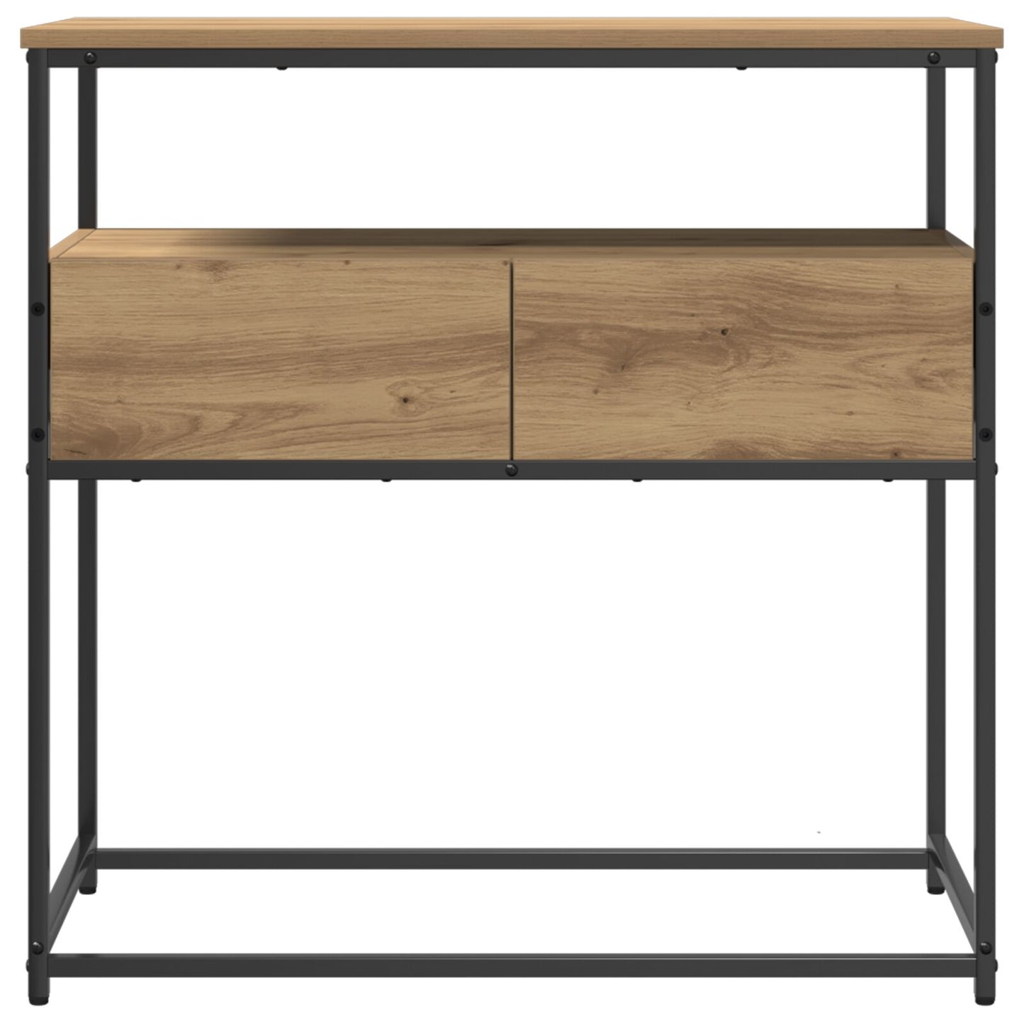 Console Tafel Artisan Eik Gelaagd Hout En Staal Artisan eiken 75 x 40 x 75 cm