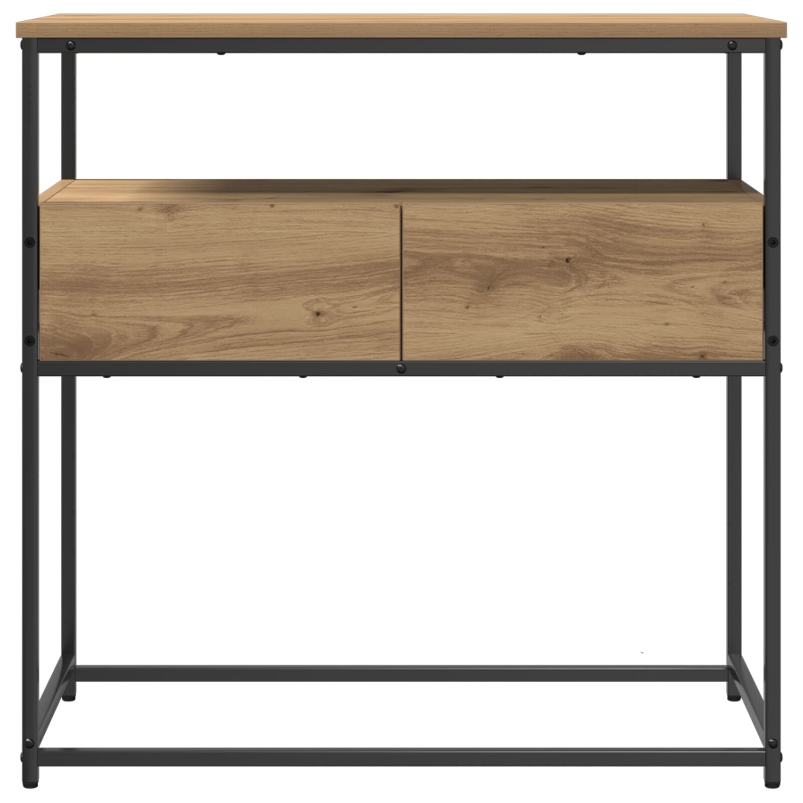 Console Tafel Artisan Eik Gelaagd Hout En Staal Artisan eiken 75 x 40 x 75 cm