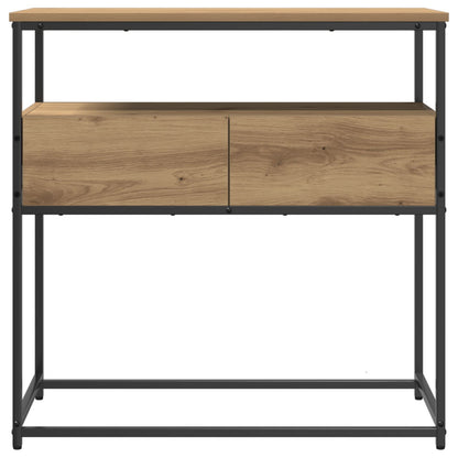 Console Tafel Artisan Eik Gelaagd Hout En Staal Artisan eiken 75 x 40 x 75 cm