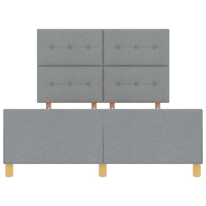 Bedframe Lichtgrijs 140X200 Cm Stof Crème