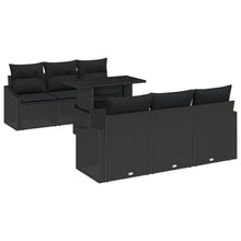 Tuin Sofa Set Set Van 7 Donkerbruin Rattan, Staal