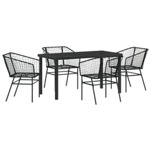 Set Van 3 Zwart Pe Rattan, Gepoedercoat Staal
