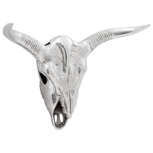 Muurbevestigde Stieren Zilver 49X10X36 Cm Aluminium Kop