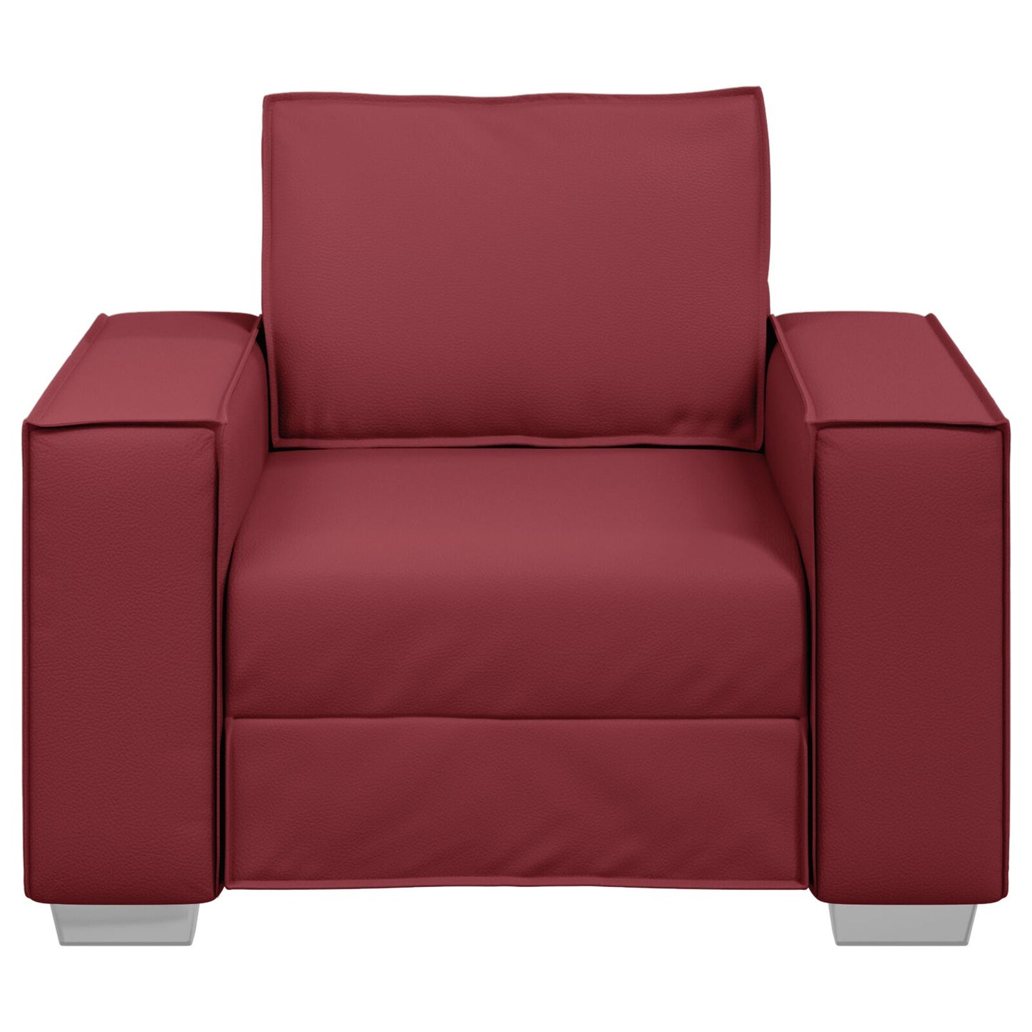 Fauteuil Faux Leer Wijnrood 59 cm