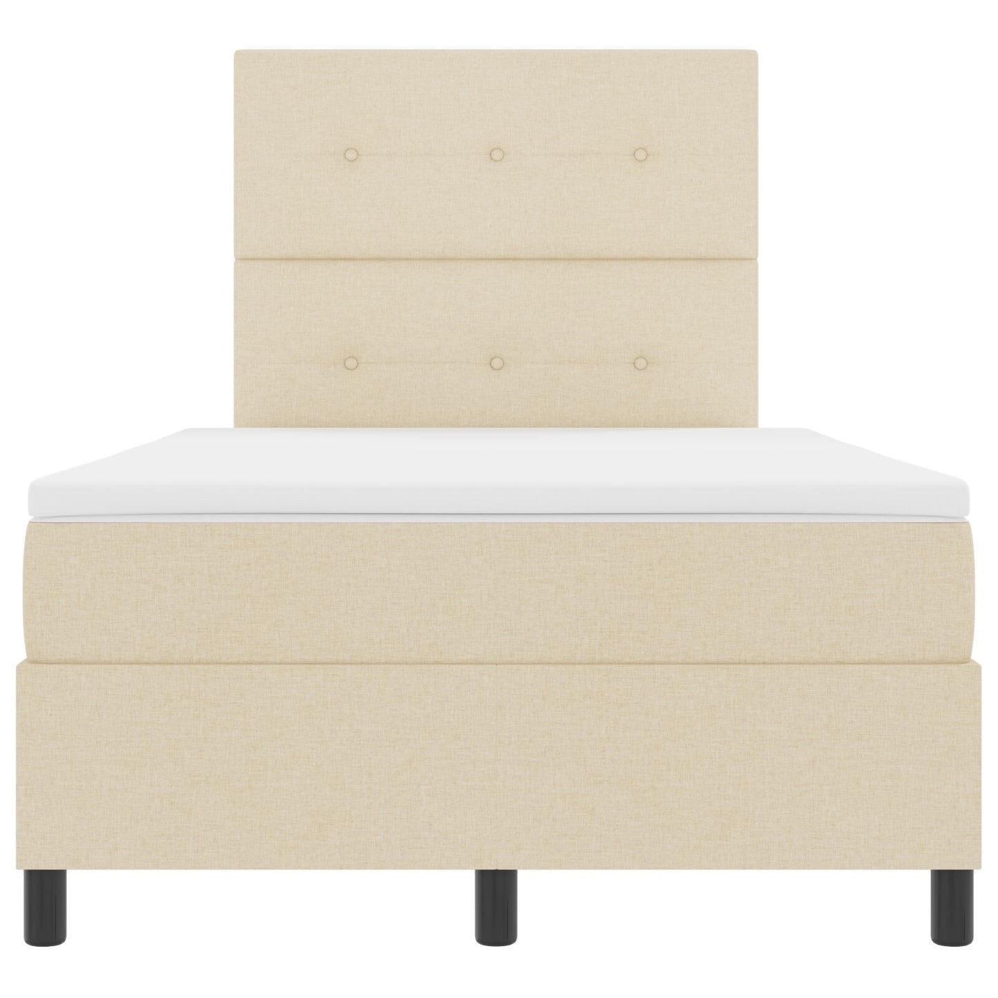 Boxspringbed Met Matras Stof Crème 120 x 200 cm Met knopen