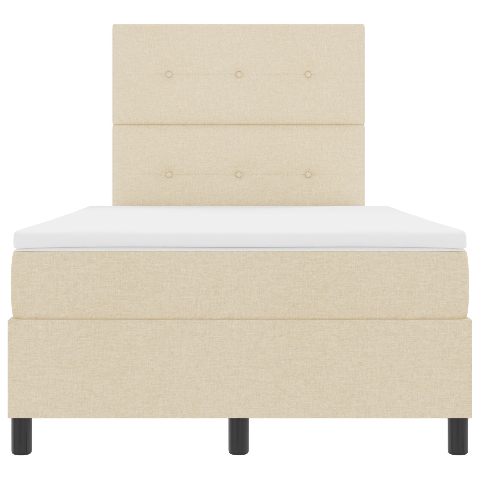 Boxspringbed Met Matras Stof Crème 120 x 200 cm Met knopen