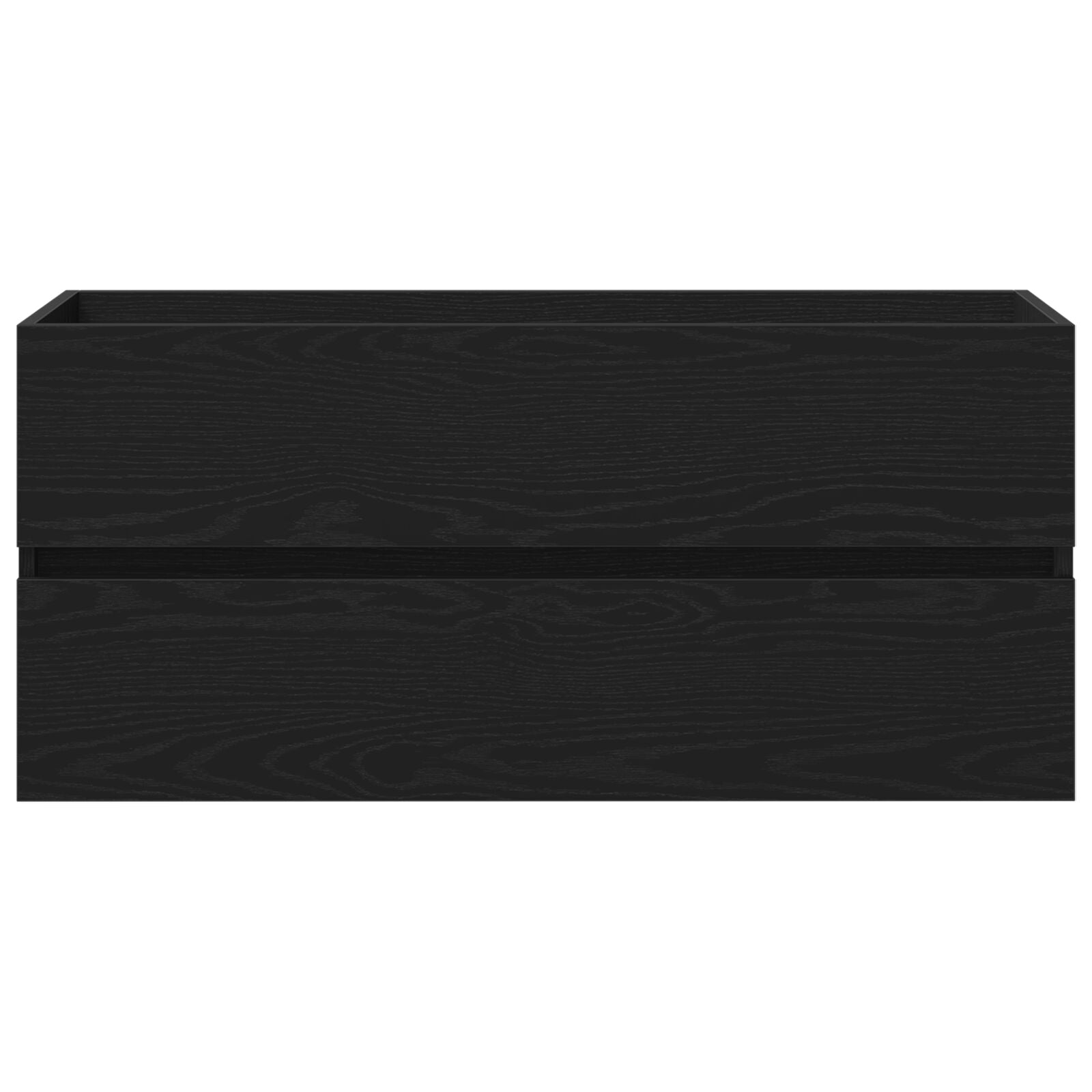 Wastafel Kast Met Ingebouwde Wastafel Zwart Eik Gefabriceerd Hout