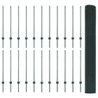 Draadhek met palen 1x50 m groen staal PVC