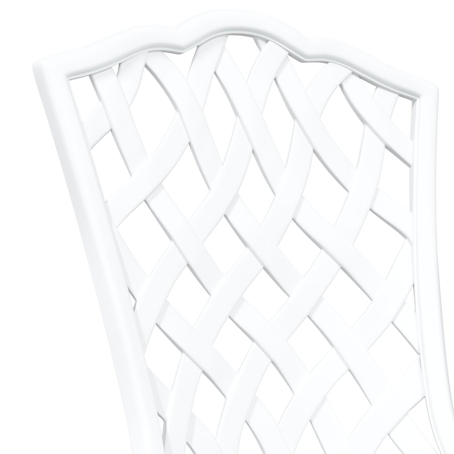 3-Delige Tuin Bistro Set Te Gietaluminium Wit