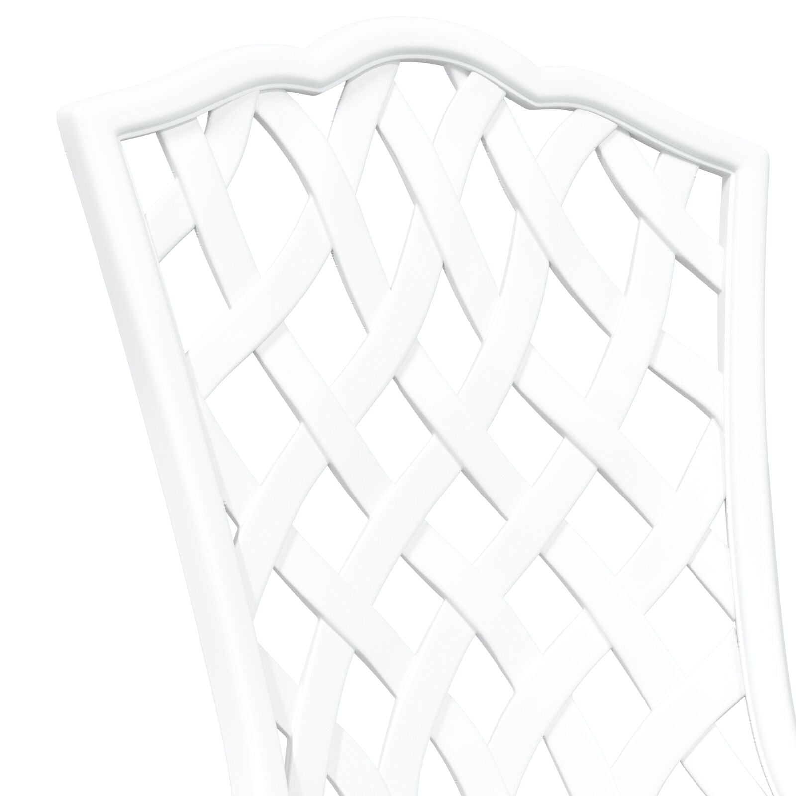 3-Delige Tuin Bistro Set Te Gietaluminium Wit