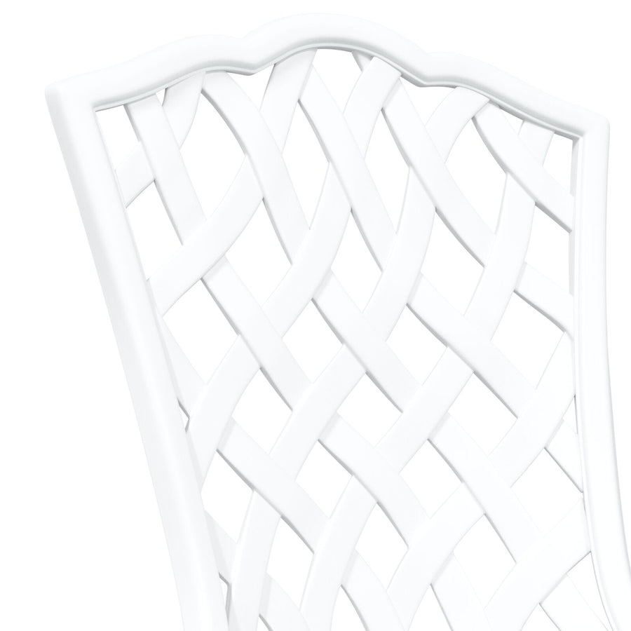 3-Delige Tuin Bistro Set Te Gietaluminium Wit