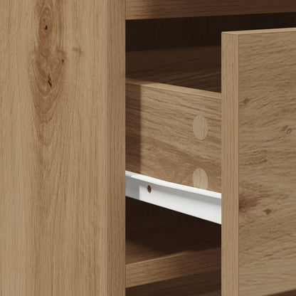 2-Delige Kaptafelset Met Led Artisan Eiken Hout