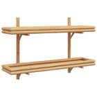 Wall shelf with shelf with storage Brown 100 x 26 x 60 cm Bamboo