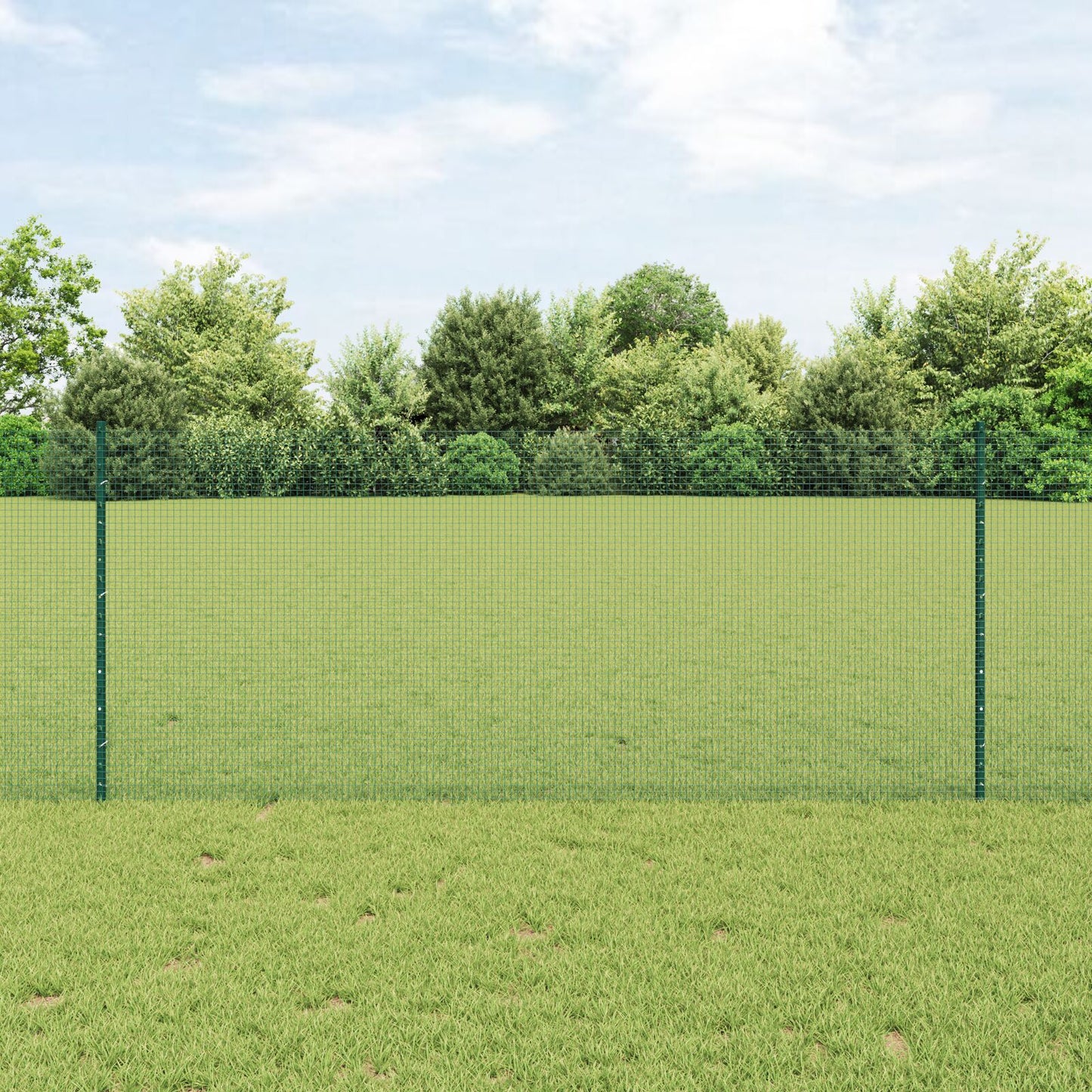 Gelaste Draadhek Met 11 U-Palen Groen 1X25 M Staal