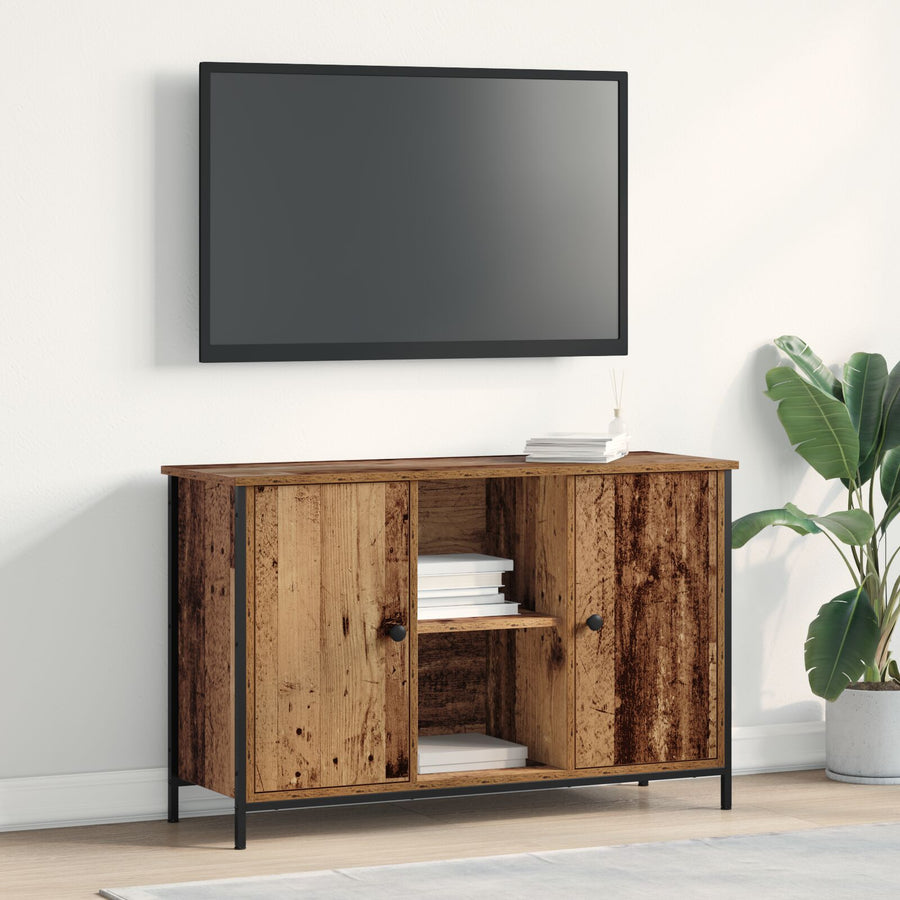 Tv-Kast Artisan Eiken 101X35X65 Cm Engineered Hout En Staal