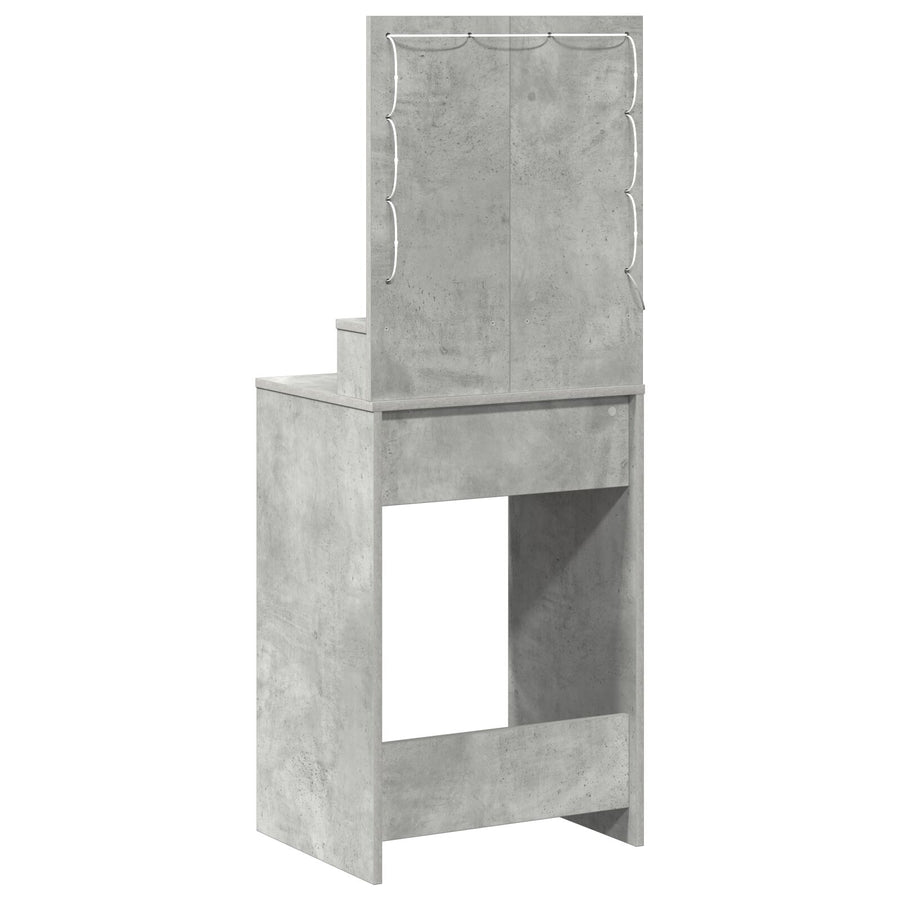 Kaptafel Met Led-Verlichting Betonnen Grijs 50 x 41 x 135 cm Beton grijs