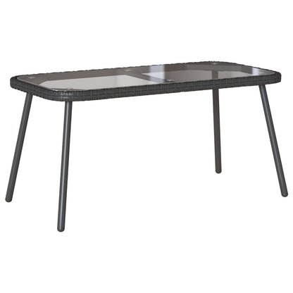 Salontafel 90X45X42 Cm Poly Rattan Zwart