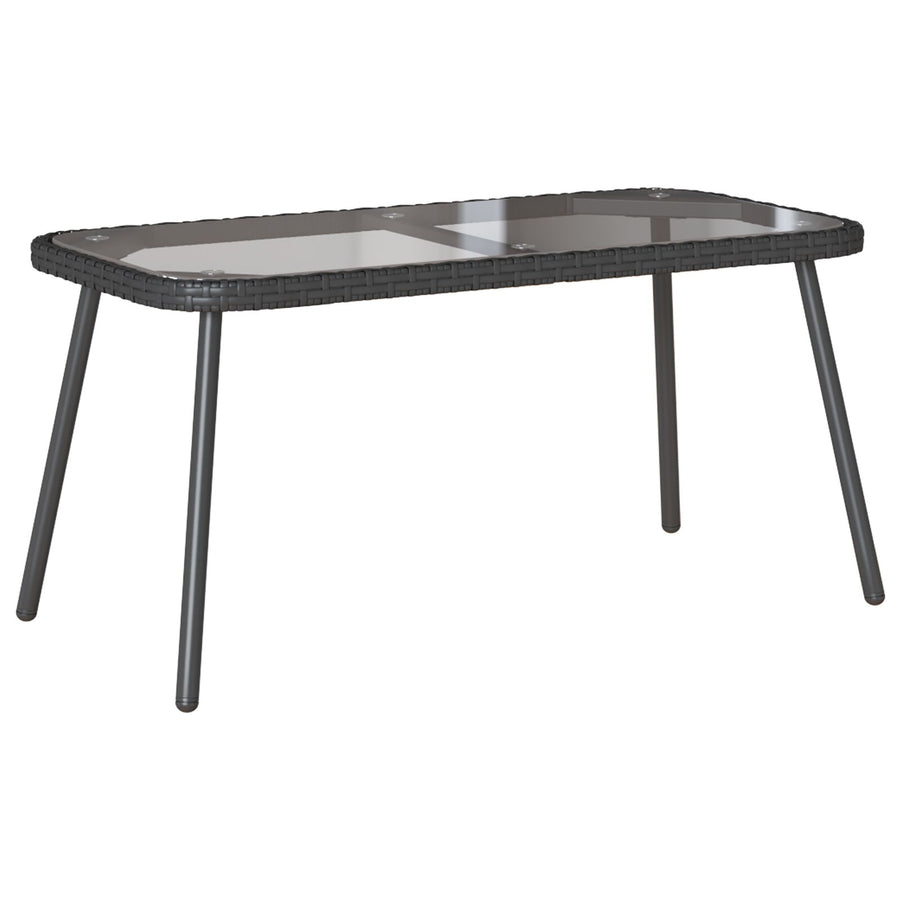 Salontafel 90X45X42 Cm Poly Rattan Zwart