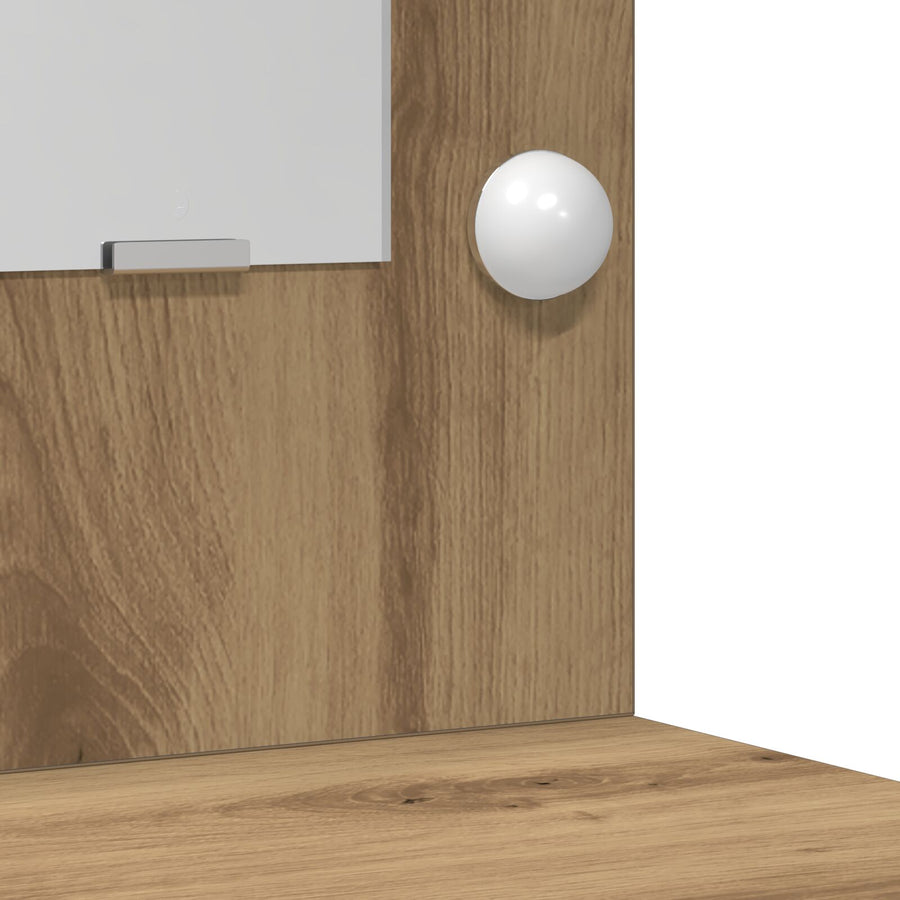Kaptafel Met Led Verlichting Ambachtelijk eiken 78,5 x 41 x 135 cm