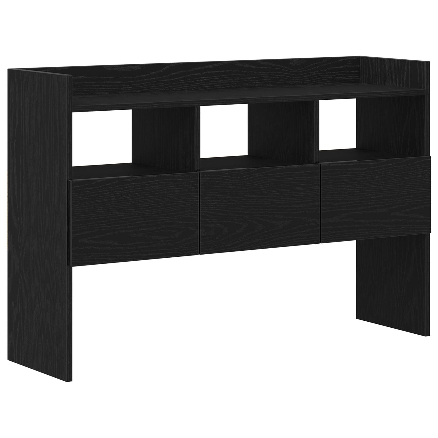 Zwarte Eik Sidetable 105X30X70 Cm Geengineerd Hout