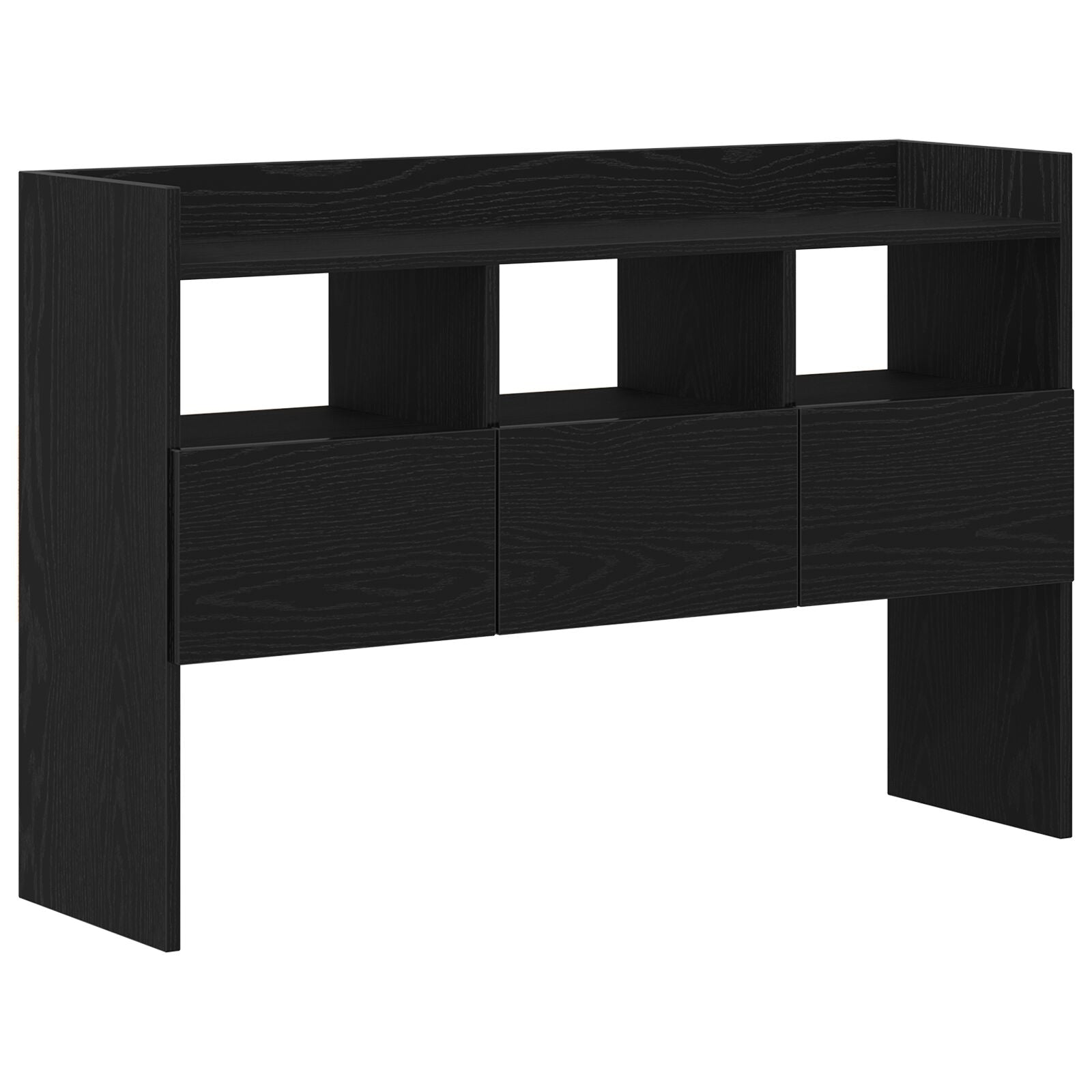 Zwarte Eik Sidetable 105X30X70 Cm Geengineerd Hout