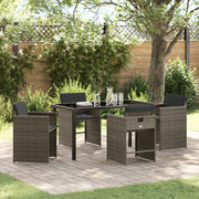 Tuinset poly rattan grijs 4 personen