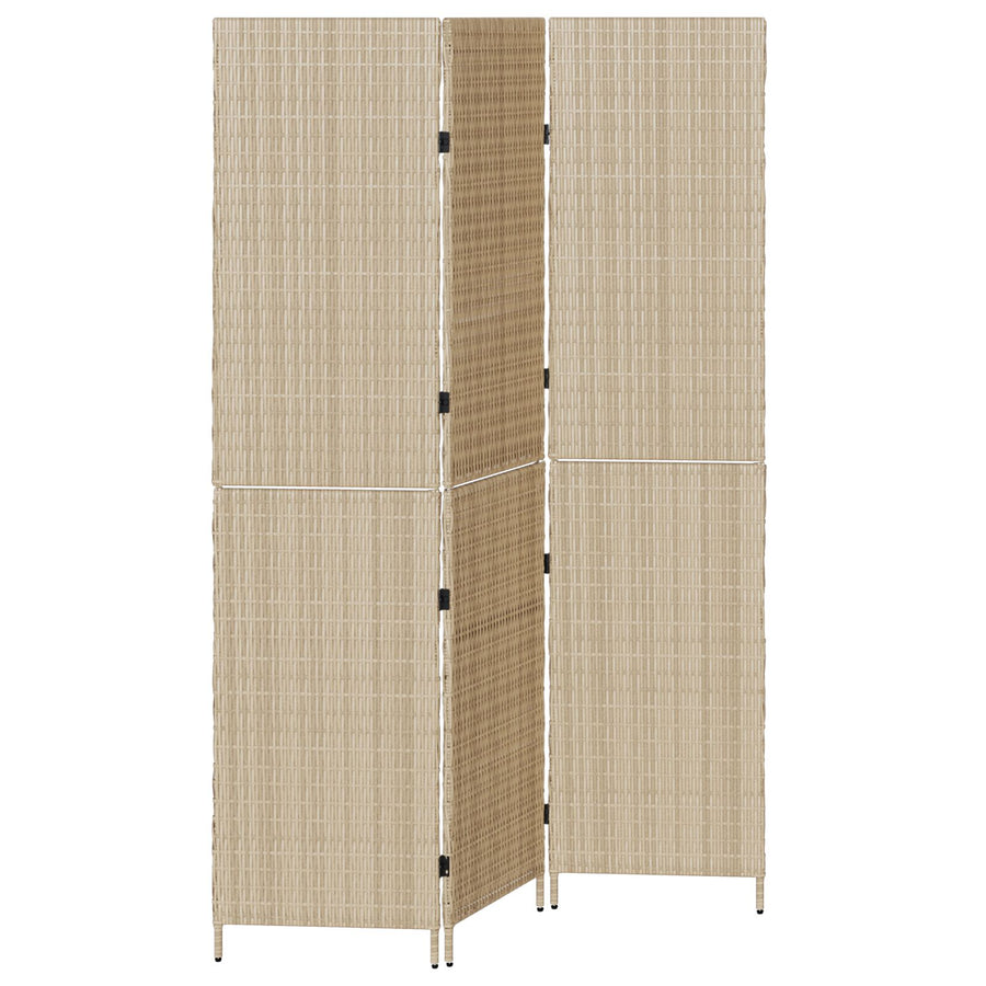 Kamerscherm Hout Groot Opvouwbaar Kamerscherm 180 cm Beige 3 panelen