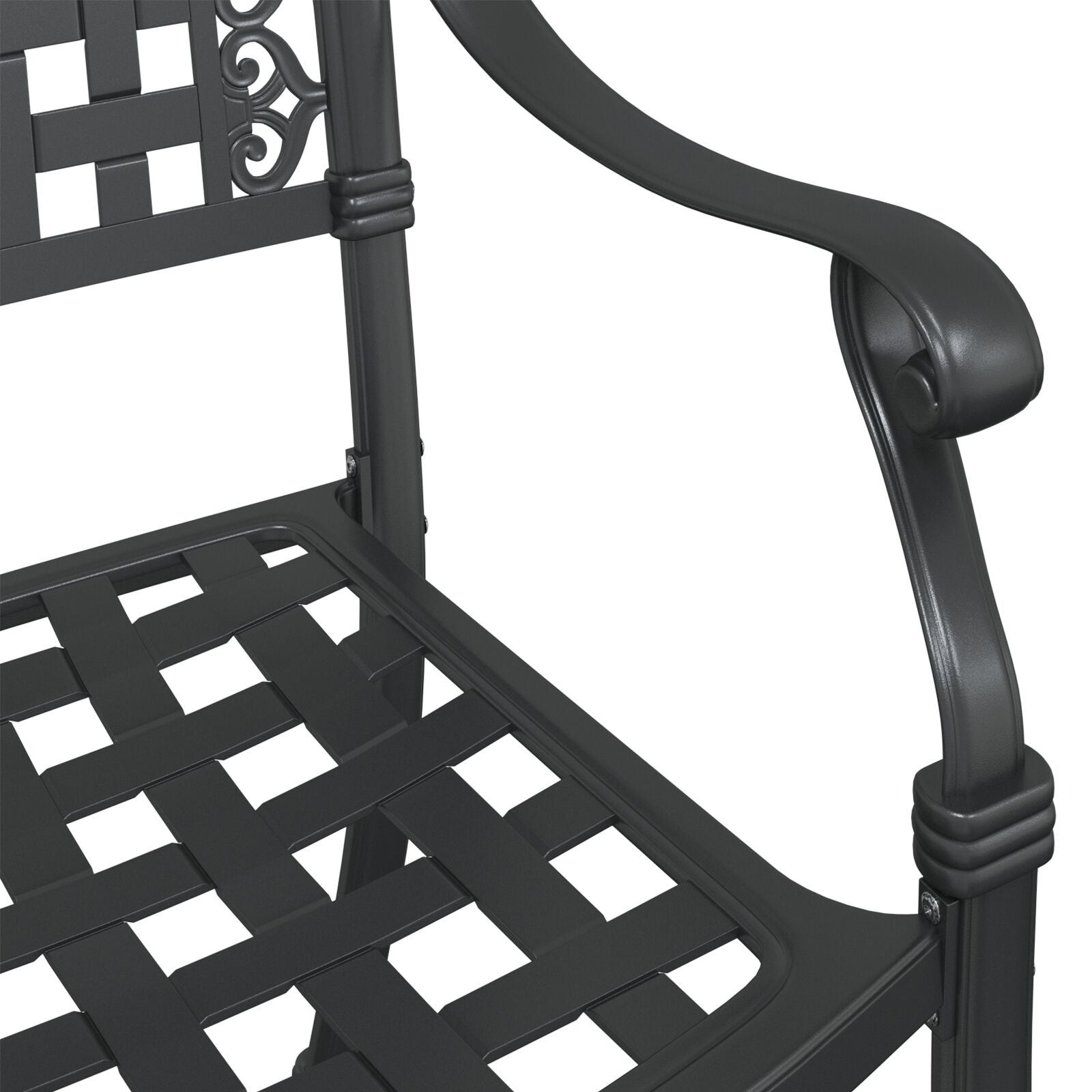 Tuinstoelen 2 Stuks Gietijzer Zwart