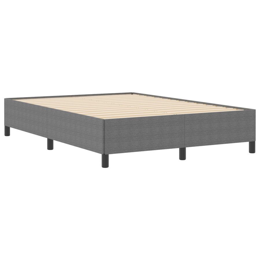 Bedframe Corduroy Stof Lichtgrijs 140 x 190 cm