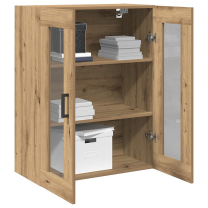Wandkast Met Glazen Deuren Artisan Eiken 69.5X34X90 Cm