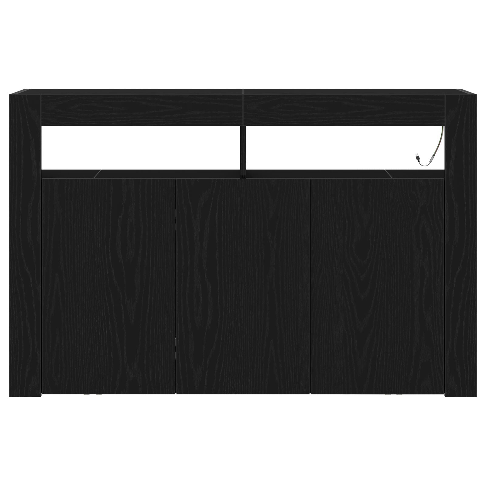 Dressoir Gefabriceerd Hout 116 X 30 X 75 Cm Zwart eiken