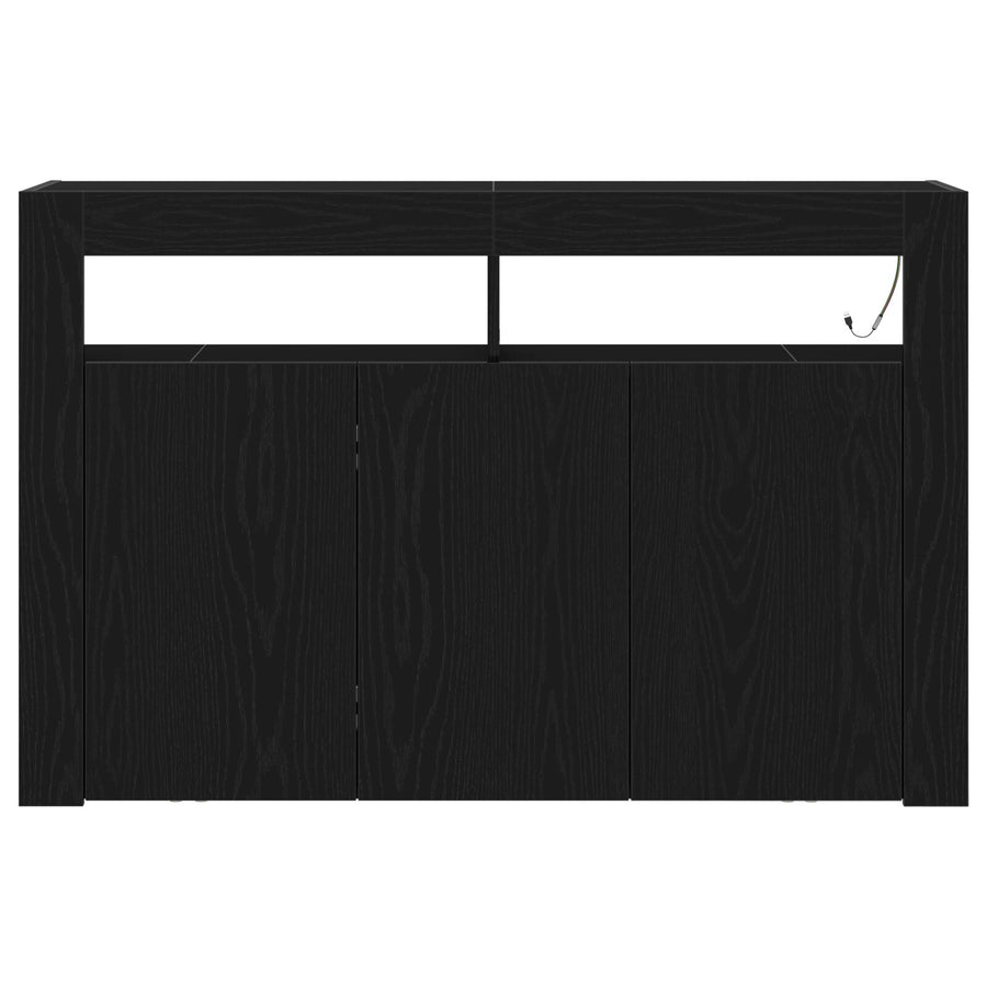 Dressoir Gefabriceerd Hout 116 X 30 X 75 Cm Zwart eiken