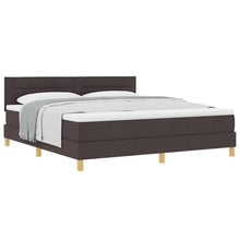 Boxspringbed Met Matras Stof Donkerbruin 180 x 200 cm Lijnenontwerp