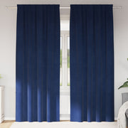 Verduisterende gordijnen 2 stuks donkerblauw 140x260 cm polyester