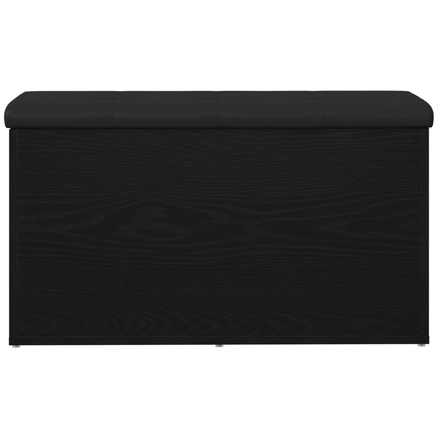 Opbergbank Engineered Wood Zwart eiken 80 x 40 x 45 cm