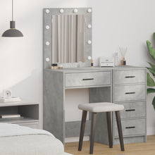 Make-Up Tafel Met Led Lichten In , Beton grijs 50 x 41 x 135 cm