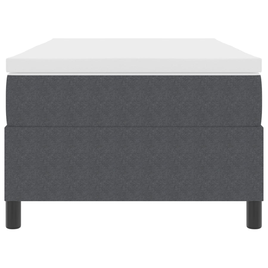Boxspring Bed Met Matras Donkergrijs 100 X 200 Cm Corduroy Stof