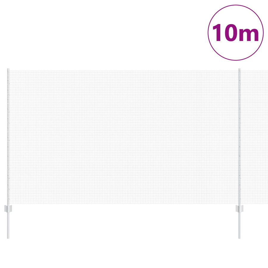 Gelaste Draadhek Met 10 U-Posts Zilver 1.4X10 M Staal