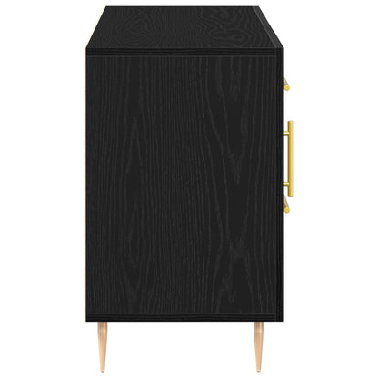 Sideboard Zwart Eiken 100X36X60 Cm Engineered Wood