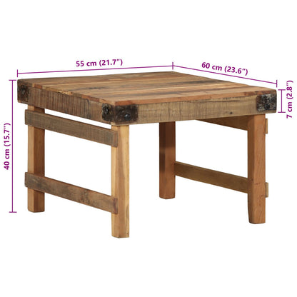 Salontafel Massief Hout Gerecycled 55 x 60 x 40 cm