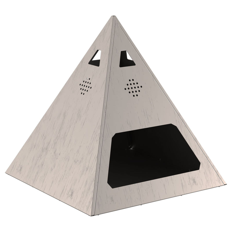 Vuurkorb Piramide 50X50X51 Cm Verweerd Staal Verweerd staal/Bruin
