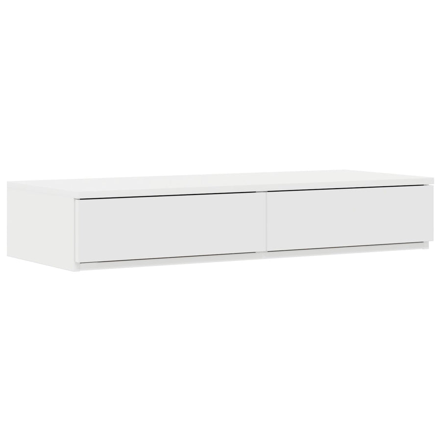 Opbergbedframe Wit Bewerkt Hout 236,5 X 90 X 31,5 Cm Artisanaal Eiken